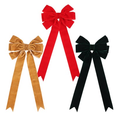 12pcs Velvet Bows for Christmas Tree Decorations Wreath Garland Velvet Bows