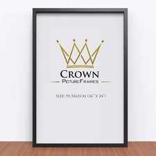 Sleek Black White Oak Photo Poster Picture Frame 91.5 x 61 cm (36x24 Inches)