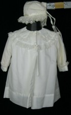 DressCoat Baby Girls Size 24 M Christening Easter Babtism White W/bonnet