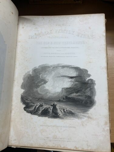 1860 "THE IMPERIAL FAMILY BIBLE" HOLY BIBLE HUGE HEAVY 8.6kg LEATHER BOOK (EV9) - Picture 7 of 24