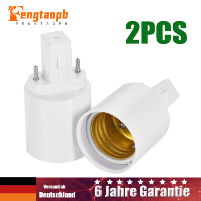 2PCS 110-220V AC G23 auf E26 E27  Lampensockel Adapter Weiß für LED Lampen DE