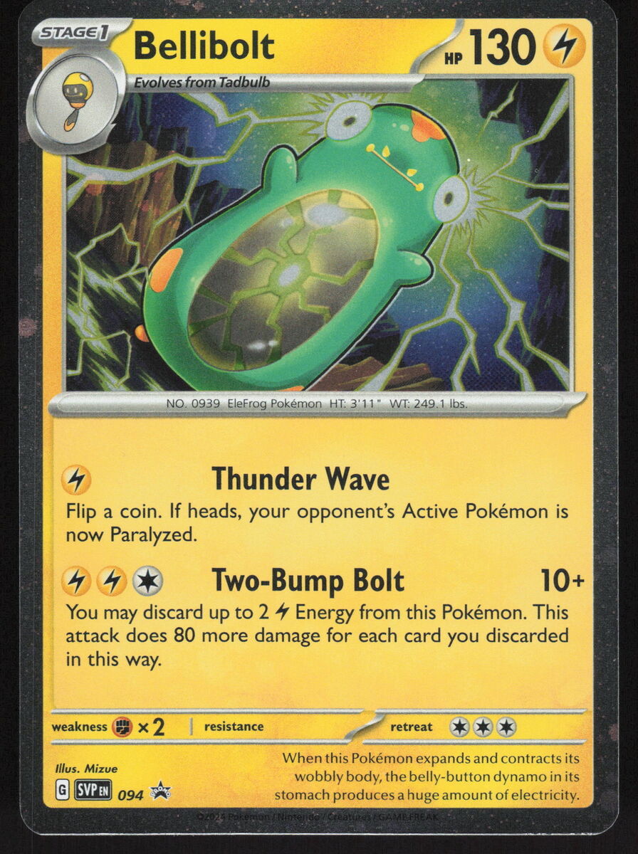 Bellibolt NM 094 SV: Scarlet & Violet Promo Cards Pokemon Bellibolt NM 094 SV: Scarlet & Violet Promo Cards Pokemon