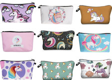 Unicorn Make Up Bag Pencil Case Cosmetic Kids Girls Birthday Gift