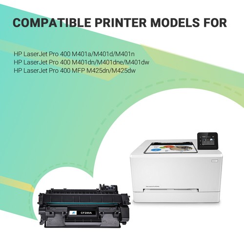 8 Pack Black CF280A 80A Toner Compatible With HP LaserJet Pro 400 M401a M401dw - Picture 2 of 11