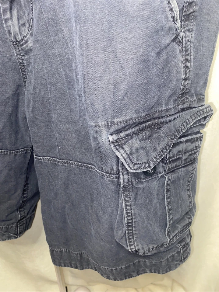 Pantalones Cortos Arizona Jean Co, 32x10 Carbón 100% Algodón, Frente Plano, CARGO USADOS EN EXCELENTE ESTADO Foto 3 de 4