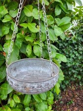 Shabby Chic Pflanzschale Marina zum Hängen grau-braun Pflanzwanne Blumenschale