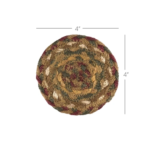VHC Brands Tea Cabin Jute Coaster - Thumbnail 3