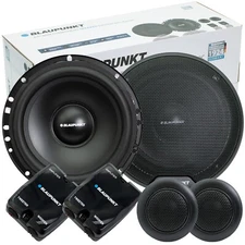 Blaupunkt BPS-E650C 6.5" Component Speakers 120W Peak Power Silk Dome Tweeter