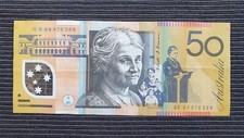 AUSTRALIA $50 2004 LAST PREFIX Polymer Banknote GB04 876268