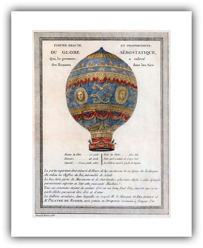 "The Montgolfier Brothers' Hot Air Balloon" (1786) — Giclee Fine Art Print - Picture 7 of 7