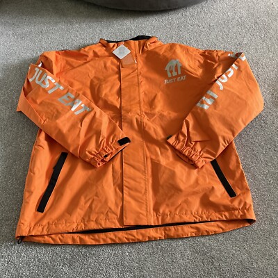 NEU Just Eat wasserdichte Lieferjacke Größe L Large mit Etikett - Uber Deliveroo