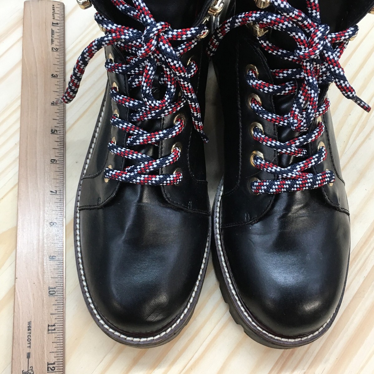 Lace Up Botas Negras Tommy Tommy Hilfiger Boots Womens 10 M