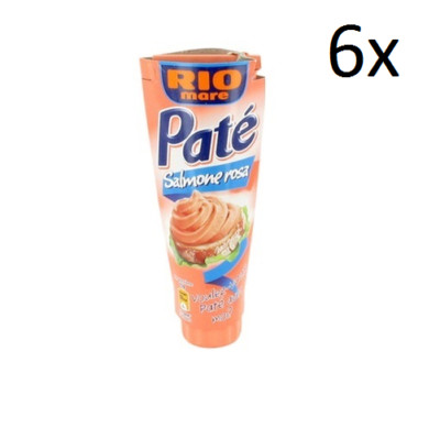 6x Rio Mare Patè Tonno Salmone rosa Lachs Thunfischcreme 100g Streichfähige