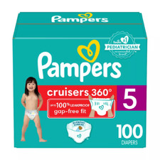 Pampers Cruisers 360 Diapers - Size 5, 100 Count, Pull-On Disposable Baby Diaper
