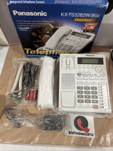 Panasonic KX-TS3282W 2-Line Corded Speakerphone WHITE *NEW IN ORIGINAL BOX* - Picture 9 of 12