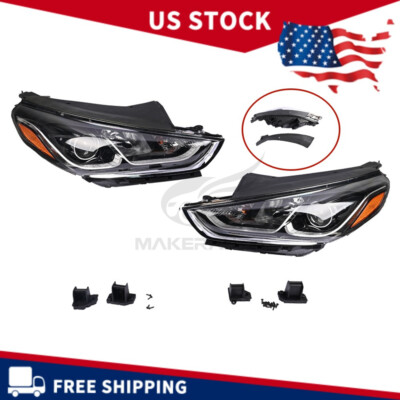 #ad #ad FOR 2018 2019 HYUNDAI SONATA FRONT HEADLIGHT PAIR 92101C2500 92102C2500 $154.99