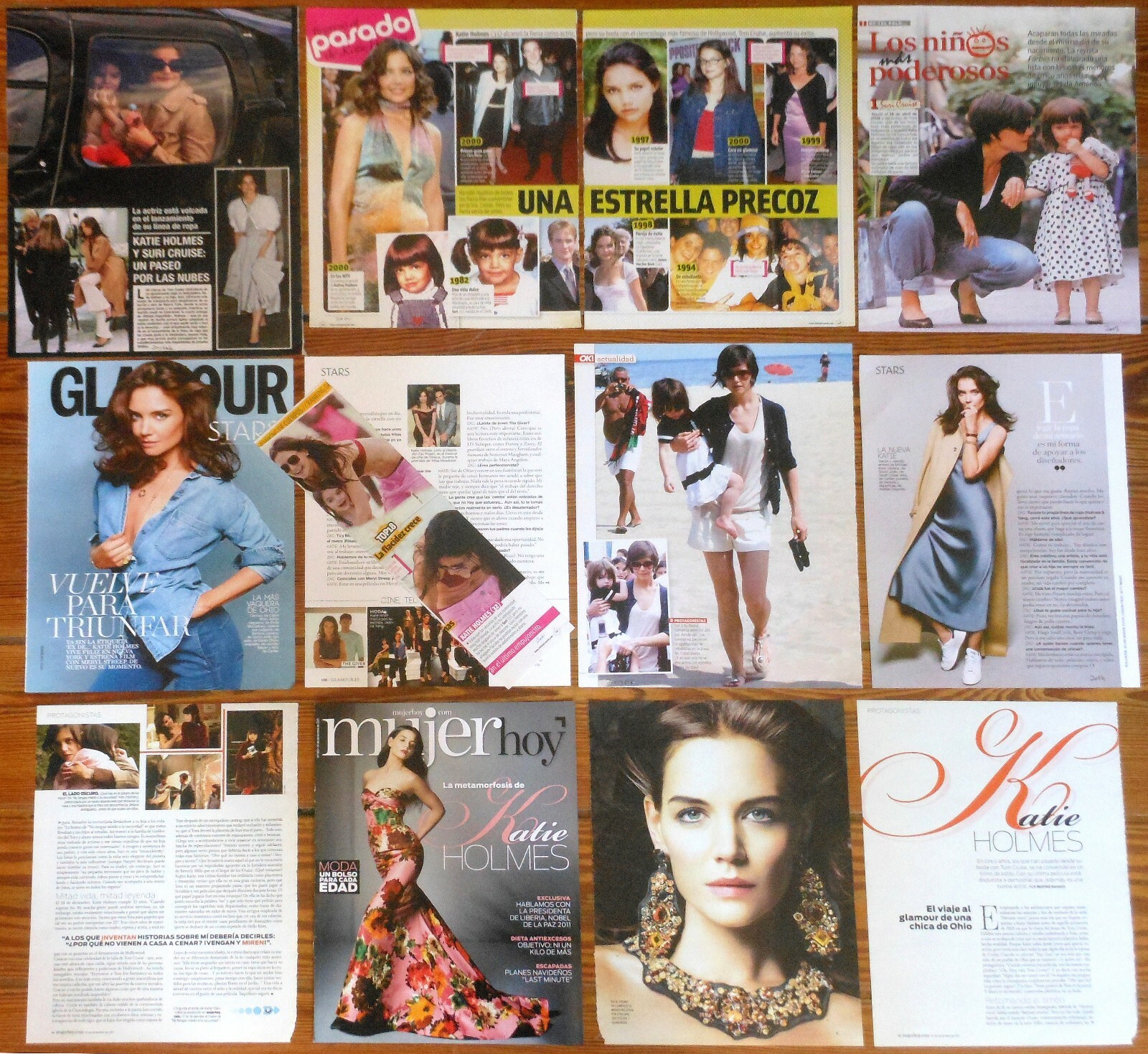 KATIE HOLMES spain clippings magazine cover articles sexy photos tom cruise