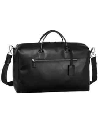 Longchamp Baxi Weekender Bag Black Leather Duffel Travel Overnight France NWOT