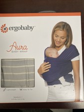 ergobaby aura wrap grey stripes