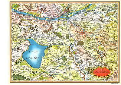 Reproduktion Karte von Cassini Nantes an der Kreuzung von Sèvre et Loire 44