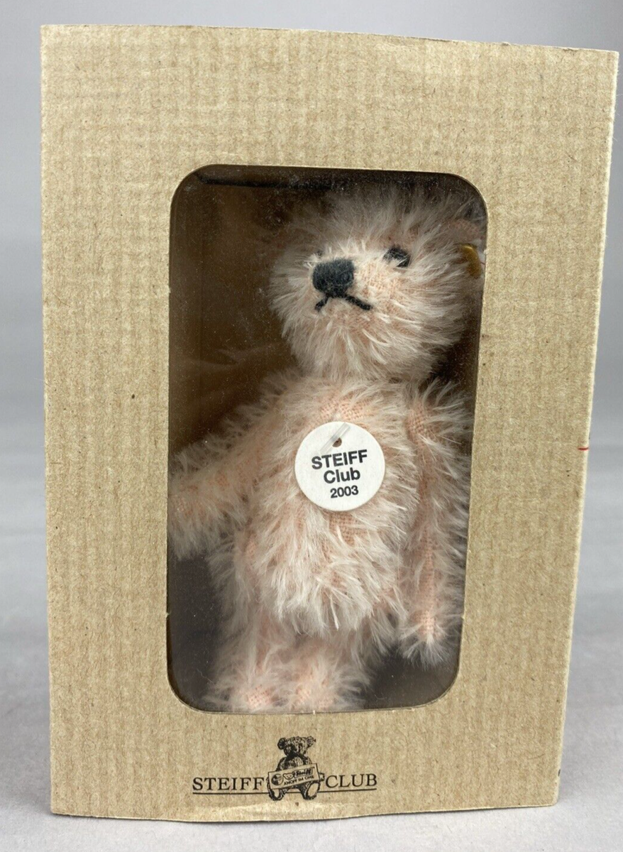 Steiff Club Teddy Bear 2003 - Pale Pink Mohair - 7cm - EAN:420375