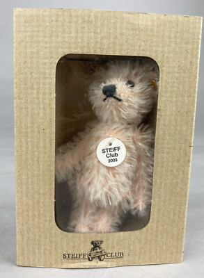 Steiff Club Teddy Bear 2003 - Pale Pink Mohair - 7cm - EAN:420375