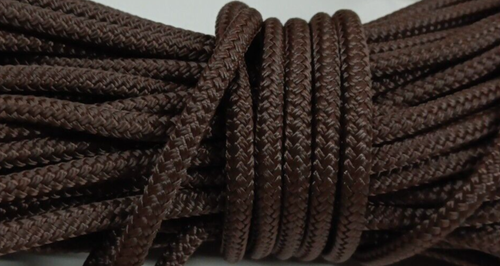 5/16 x 100 ft. Double Braid-Yacht Braid polyester rope. Brown - Bild 1 von 3