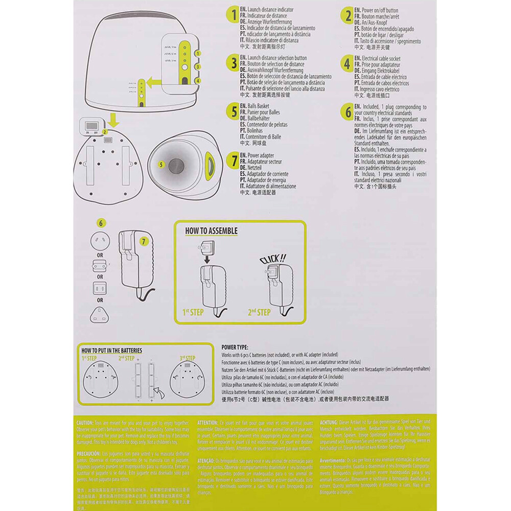 Automatic Ball Launcher Thrower Throwing Machine Dog Interactive Tennis