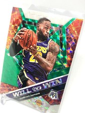 2019-20 Panini Mosaic LeBron James #7 Will to Win Green Prizm 