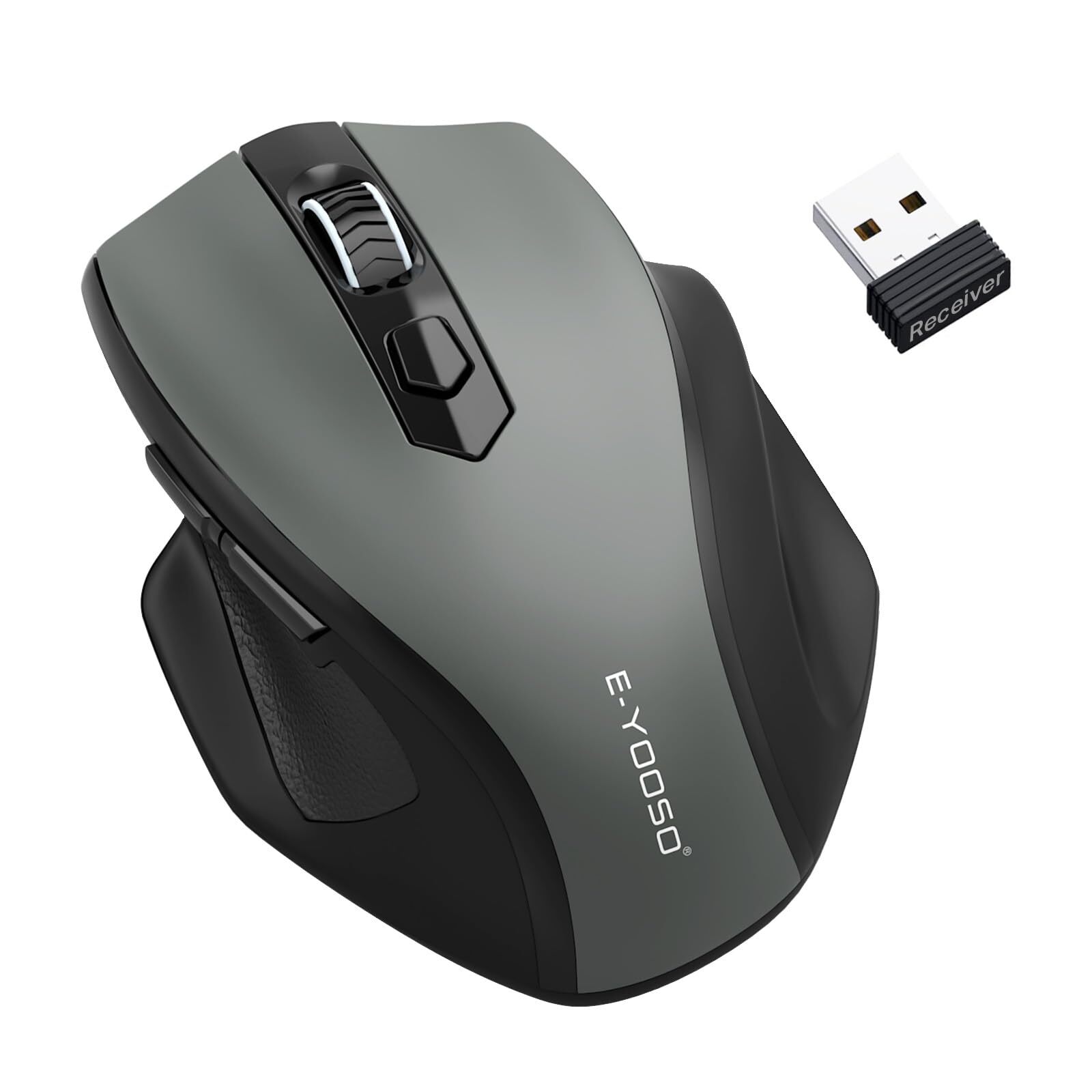 E-YOOSO 2.4G Wireless Mouse with 5-Level 4000 DPI Adjustable USB Computer Mouse