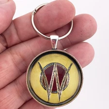 Vintage 1940's Willys Emblem Badge Radiator Jeep Logo 1.2" Diameter Keychain