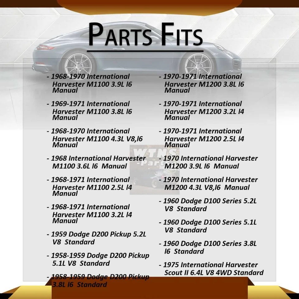 Se adapta a Ford E-100 Econoline GMB 1975 1976 eje trasero todas las juntas junta universal Foto 3 de 4