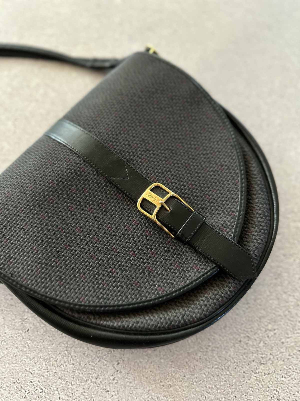 Borsa a tracolla vintage Yves Saint Laurent YSL in tweed autentica