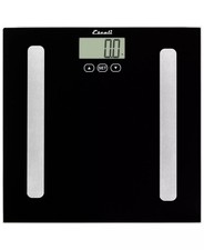 Escali Glass Body Fat Analyzing Bathroom 400lb Black Size Scale Pre Owned