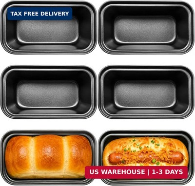 4 Pack Mini Loaf Pans 6x3.4x2in Stainless Steel Bread Cake Baking Tins Set