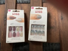 Kiss Press On Nails Two Boxes Glitter Glue On