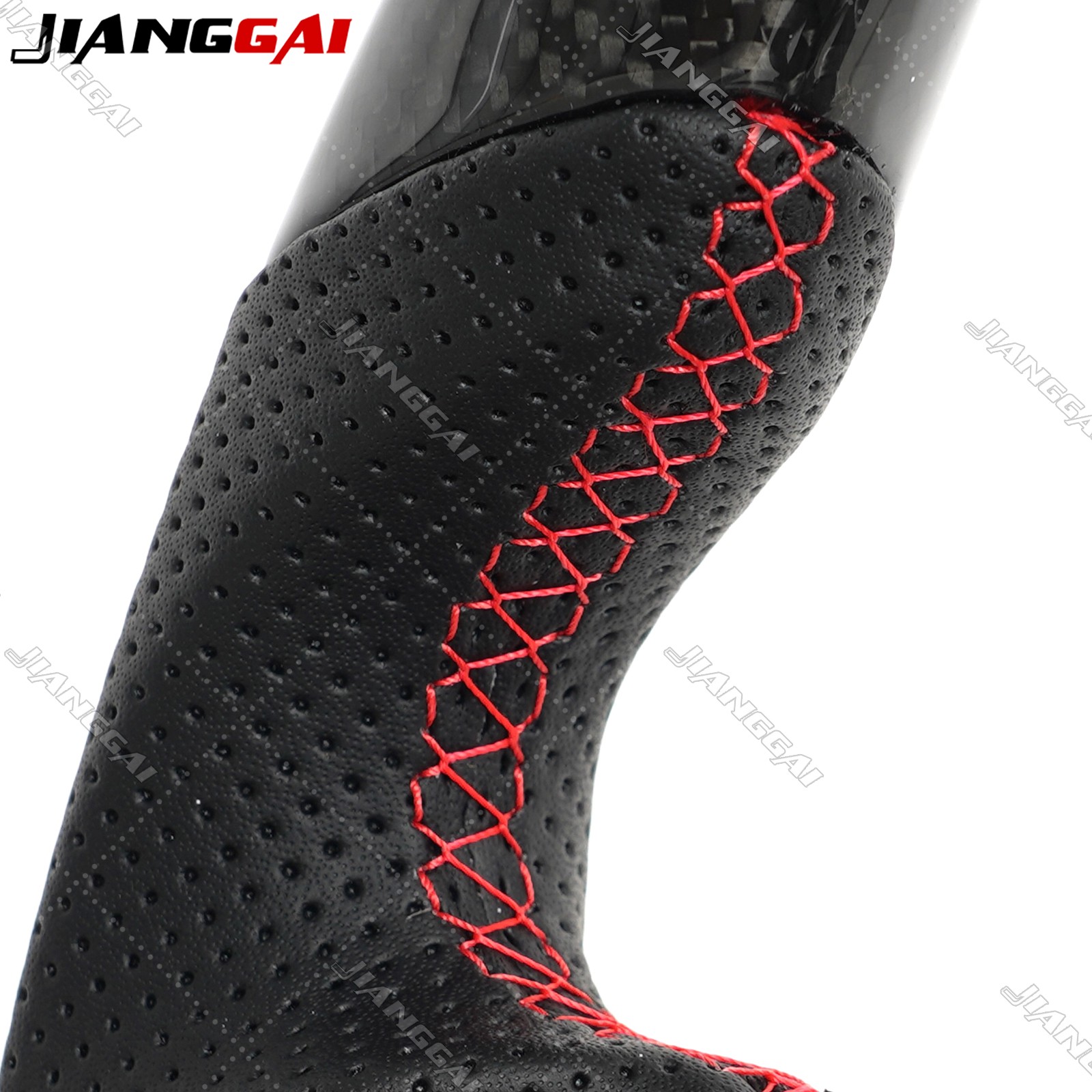Real Carbon Fiber Perforated Leather Steering Wheel Fit Audi R8 TTRS TT 16-23