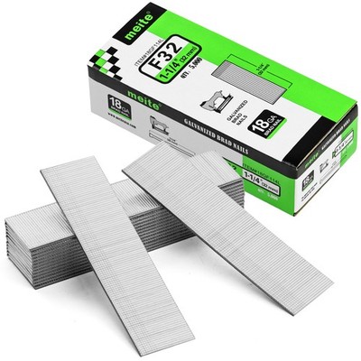 meite 18 Gauge Brad Nails 1-1/4'' Length Galvanized Finish 18GA Brad Nails