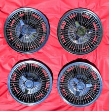Set Of 4 1964 1965 1966 Chevrolet Wire Wheel Covers 14 Inch
