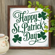 Lucky Irish Decoration Wooden Plaque Holiday Greeting Art For St Patricks Day