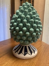 Pigna in Ceramica Siciliana di Caltagirone Colore Verde Acqua Altezza Cm30