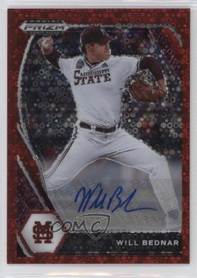 2021 Panini Prizm Draft Picks Red Donut Circle 82/99 Will Bednar #PDP14 Auto ff8