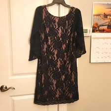 Lilly Pulitzer Bellmont Dark Blue Overlay Dress in "Paradise Found" Size L