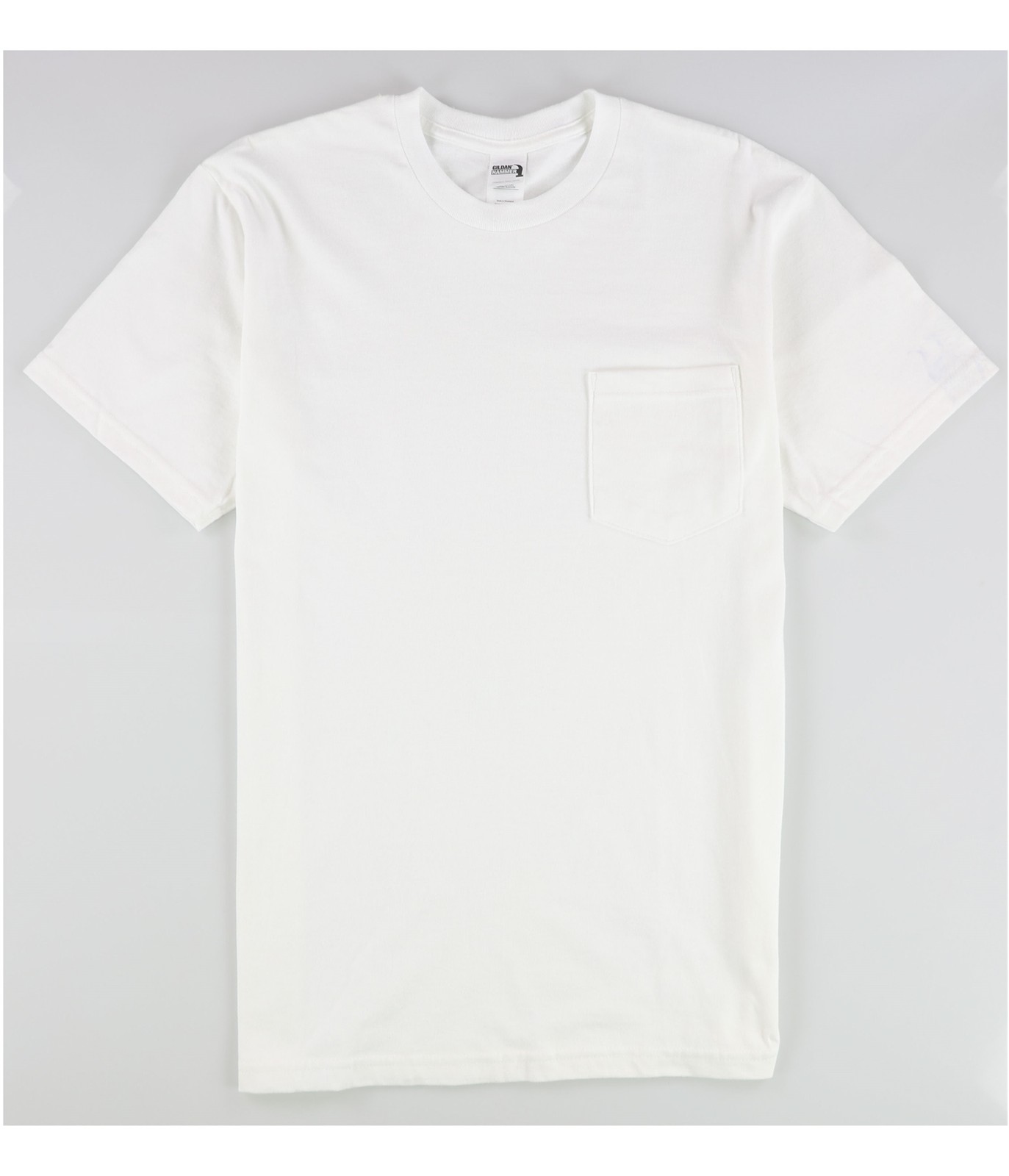 Мужская базовая футболка с карманом Gildan, белая, M 897190061522