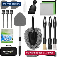 18PCS Car Detailing Kit Upgraded Boar Hair Scratch-Free Interior Cleaner Dual-