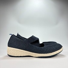 Skechers Relaxed Fit Up-Lifted Navy Blue Slip-On Comfort Shoes Women  s Size 8.5