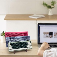 Keyboard Display Stand Desk Accessories Wood Universal for 3 Keyboards Shelf