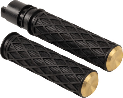 Arlen Ness 500-057 Diamond Grips - TBW - Brass