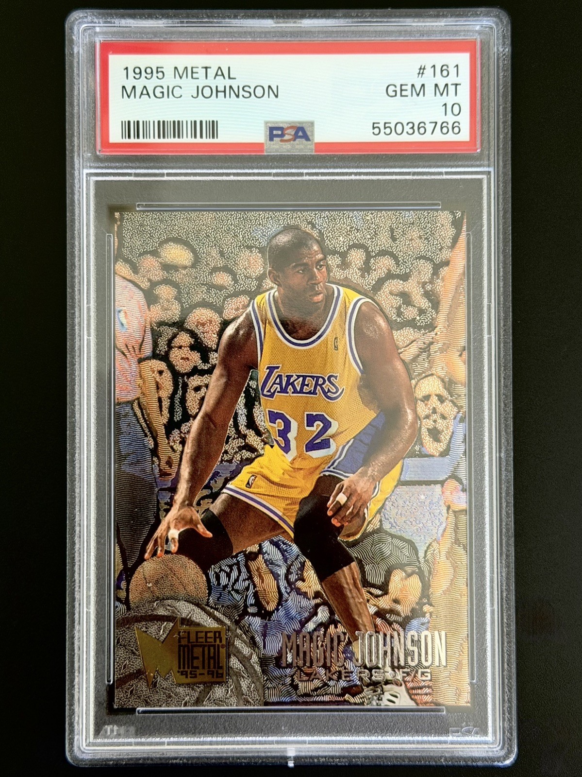 1995-96 Fleer Metal Basketball Magic Johnson #161 PSA 10 GEM MINT Lakers 🔥 📈