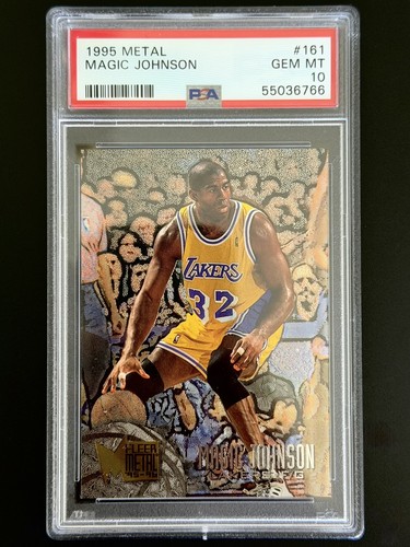 1995-96 Fleer Metal Basketball Magic Johnson #161 PSA 10 GEM MINT Lakers 🔥 📈